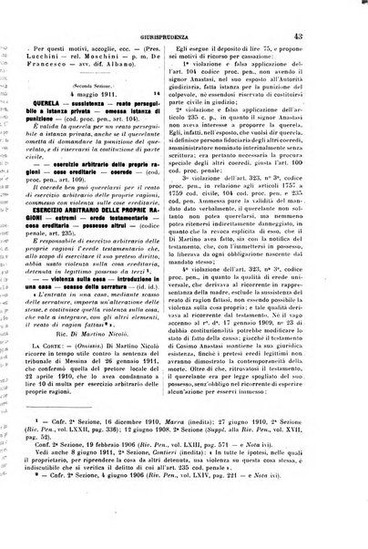 Studi e giudicati illustrativi del codice penale italiano supplemento alla Rivista Penale