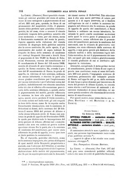 Studi e giudicati illustrativi del codice penale italiano supplemento alla Rivista Penale