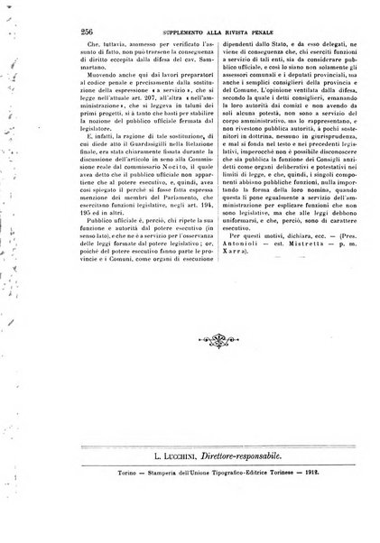 Studi e giudicati illustrativi del codice penale italiano supplemento alla Rivista Penale