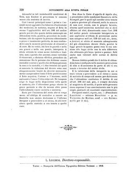 Studi e giudicati illustrativi del codice penale italiano supplemento alla Rivista Penale