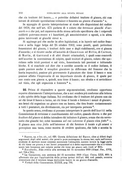 Studi e giudicati illustrativi del codice penale italiano supplemento alla Rivista Penale