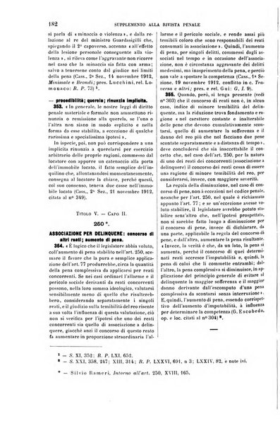 Studi e giudicati illustrativi del codice penale italiano supplemento alla Rivista Penale