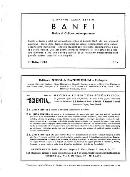 Studi filosofici rivista trimestrale di filosofia contemporanea