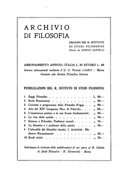 Studi filosofici rivista trimestrale di filosofia contemporanea