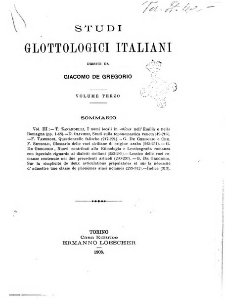 Studi glottologici italiani