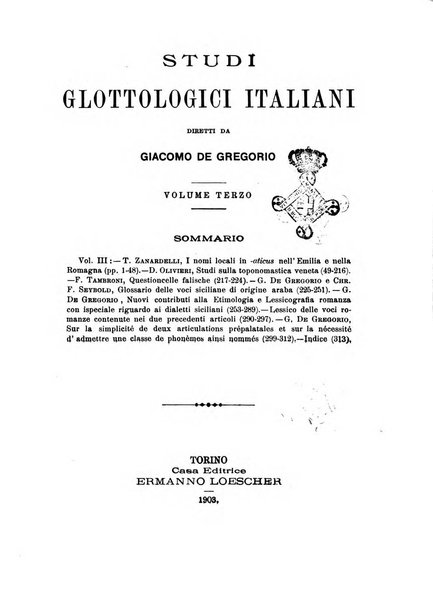 Studi glottologici italiani