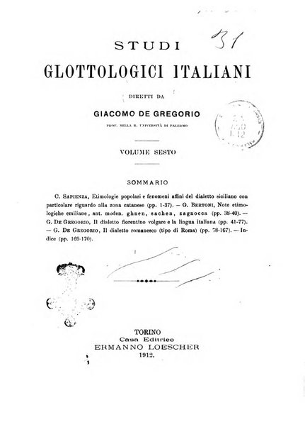 Studi glottologici italiani