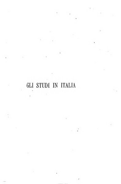 Gli studi in Italia periodico didattico, scientifico e letterario