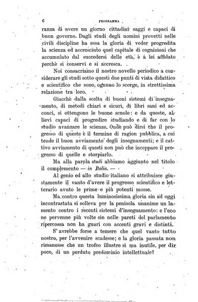 Gli studi in Italia periodico didattico, scientifico e letterario