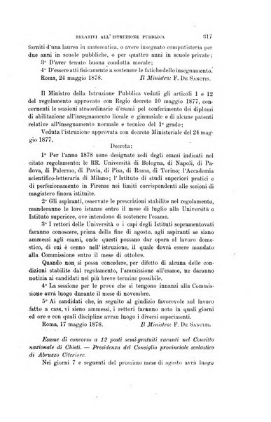 Gli studi in Italia periodico didattico, scientifico e letterario