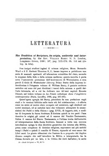 Studi religiosi rivista critica e storica