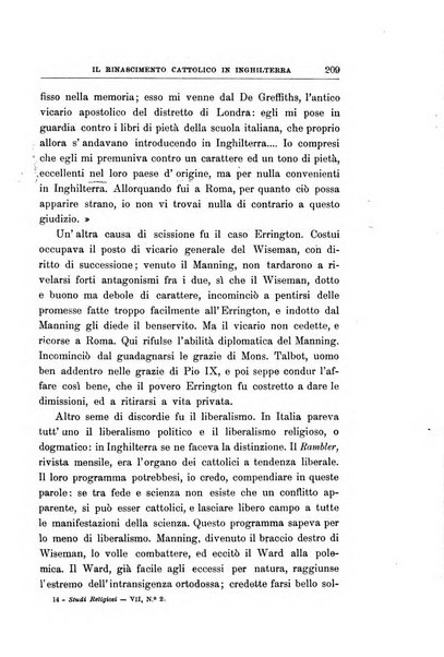 Studi religiosi rivista critica e storica