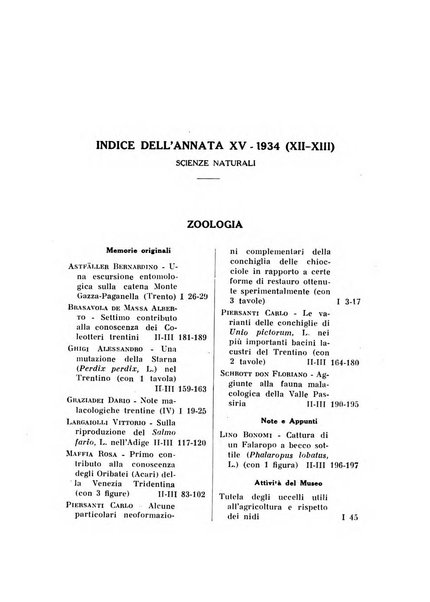 Studi trentini di scienze naturali rivista della Società per gli studi trentini