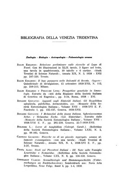 Studi trentini di scienze naturali rivista della Società per gli studi trentini