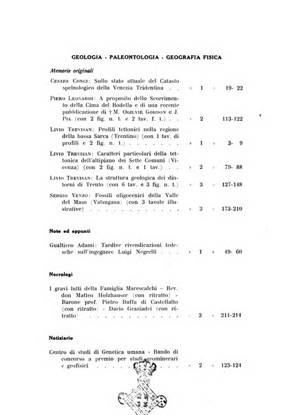 Studi trentini di scienze naturali rivista della Società per gli studi trentini