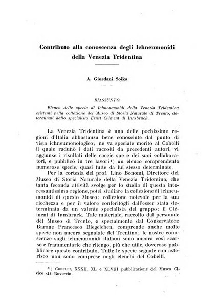 Studi trentini di scienze naturali rivista della Società per gli studi trentini