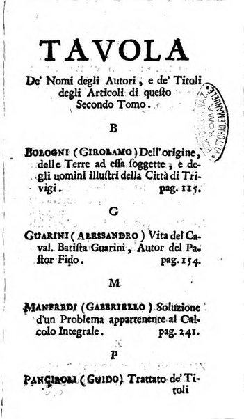 Supplementi al giornale de' letterati d'Italia