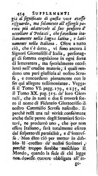 Supplementi al giornale de' letterati d'Italia