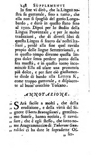 Supplementi al giornale de' letterati d'Italia