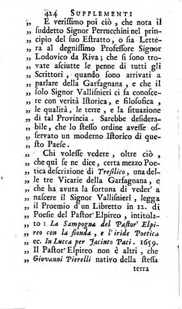 Supplementi al giornale de' letterati d'Italia