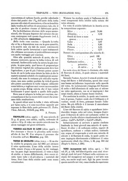 Supplemento annuale alla Enciclopedia di chimica scientifica e industriale colle applicazioni all'agricoltura ed industrie agronomiche ...