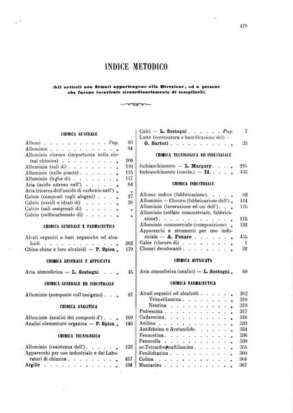 Supplemento annuale alla Enciclopedia di chimica scientifica e industriale colle applicazioni all'agricoltura ed industrie agronomiche ...