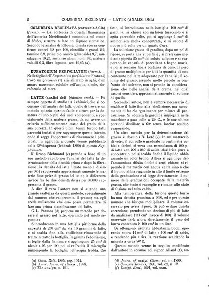 Supplemento annuale alla Enciclopedia di chimica scientifica e industriale colle applicazioni all'agricoltura ed industrie agronomiche ...