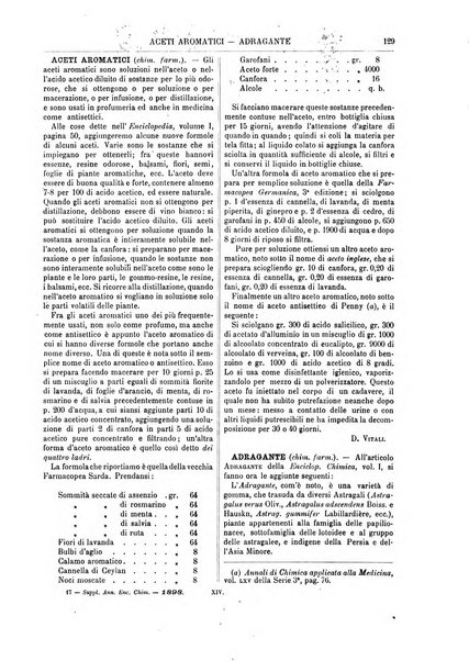 Supplemento annuale alla Enciclopedia di chimica scientifica e industriale colle applicazioni all'agricoltura ed industrie agronomiche ...