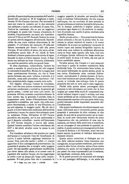 Supplemento annuale alla Enciclopedia di chimica scientifica e industriale colle applicazioni all'agricoltura ed industrie agronomiche ...