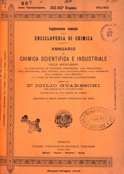 Supplemento annuale alla Enciclopedia di chimica scientifica e industriale colle applicazioni all'agricoltura ed industrie agronomiche ...