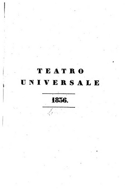 Teatro universale raccolta enciclopedica e scenografica