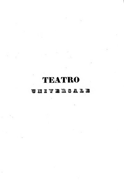 Teatro universale raccolta enciclopedica e scenografica