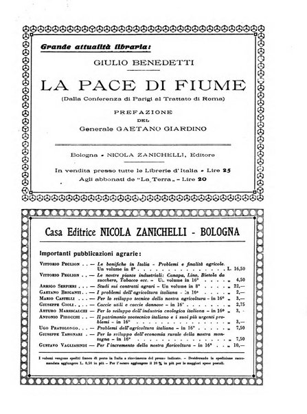 La terra rassegna mensile illustrata della ricostruzione italiana