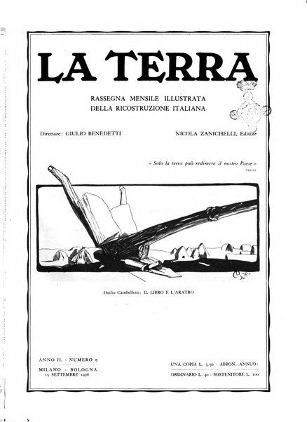 La terra rassegna mensile illustrata della ricostruzione italiana