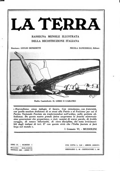 La terra rassegna mensile illustrata della ricostruzione italiana