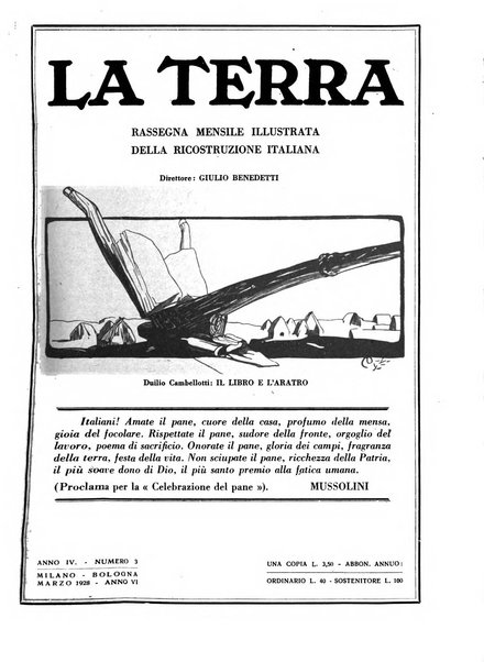 La terra rassegna mensile illustrata della ricostruzione italiana