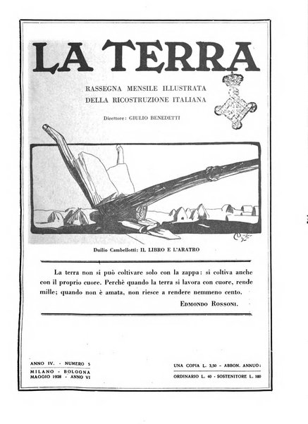 La terra rassegna mensile illustrata della ricostruzione italiana