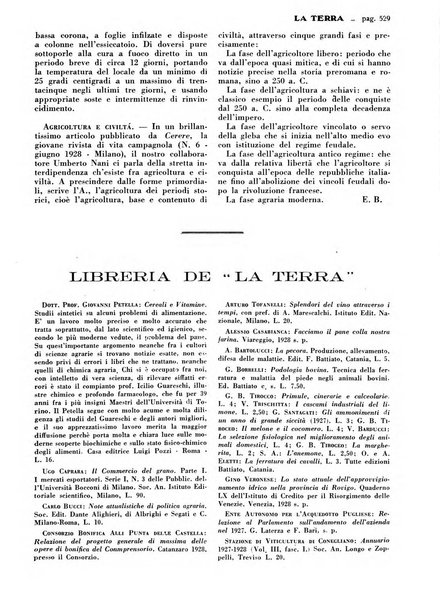 La terra rassegna mensile illustrata della ricostruzione italiana