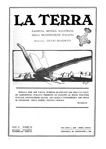 La terra rassegna mensile illustrata della ricostruzione italiana