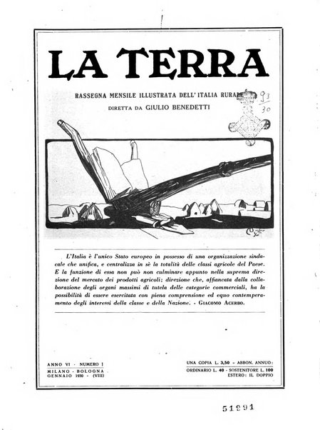 La terra rassegna mensile illustrata della ricostruzione italiana