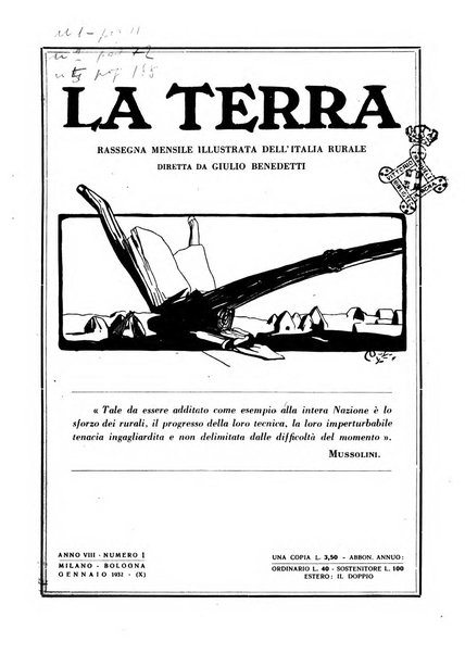 La terra rassegna mensile illustrata della ricostruzione italiana