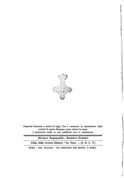 La terra rassegna mensile illustrata della ricostruzione italiana