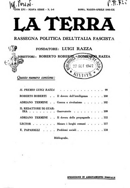 La terra rassegna mensile illustrata della ricostruzione italiana