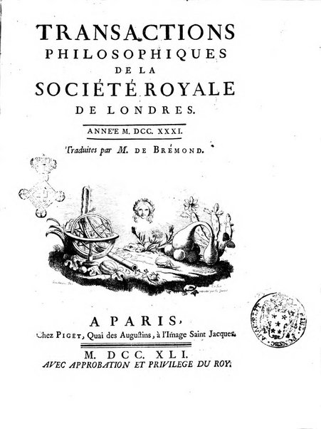 Transactions philosophiques de la Societe royale de Londres..