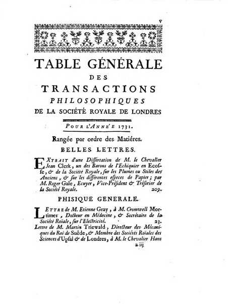 Transactions philosophiques de la Societe royale de Londres..