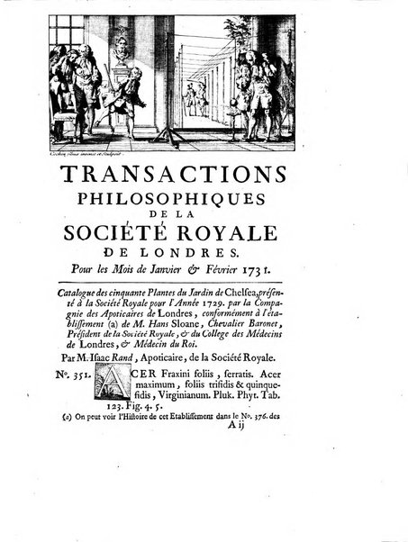 Transactions philosophiques de la Societe royale de Londres..