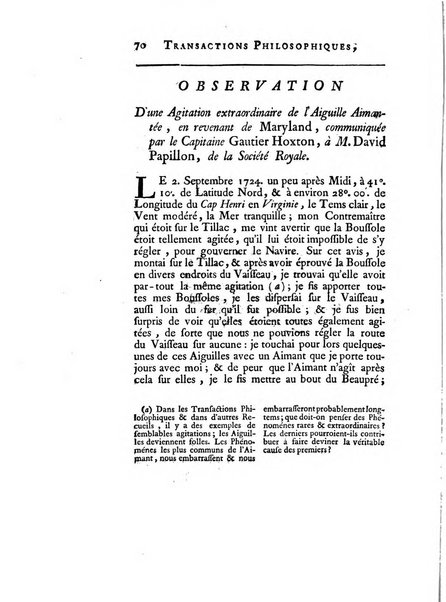 Transactions philosophiques de la Societe royale de Londres..