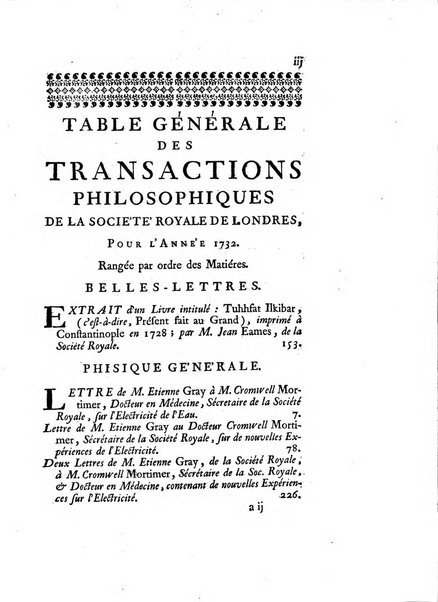 Transactions philosophiques de la Societe royale de Londres..