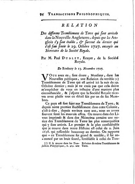 Transactions philosophiques de la Societe royale de Londres..