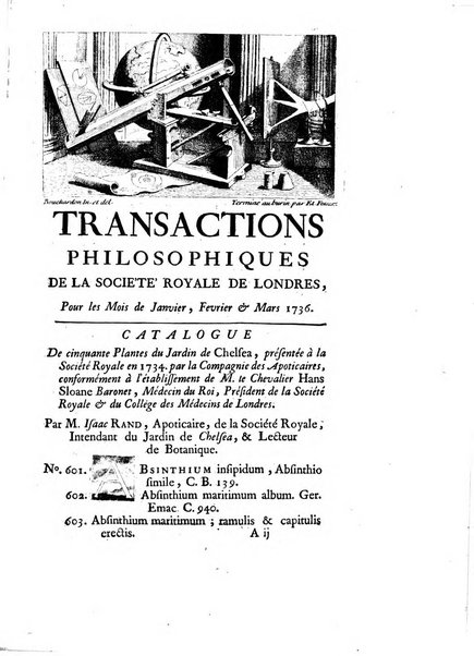 Transactions philosophiques de la Societe royale de Londres..